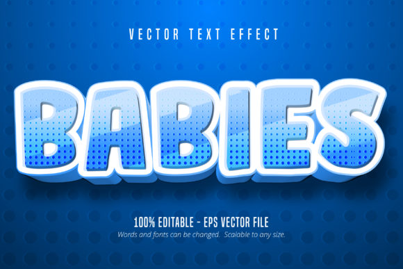 Babies Text, Cartoon Style Text Effect: A Practical Solution for Creative Designers