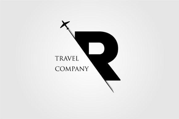 Capital R Letter Slice Vector for Modern Travel Branding