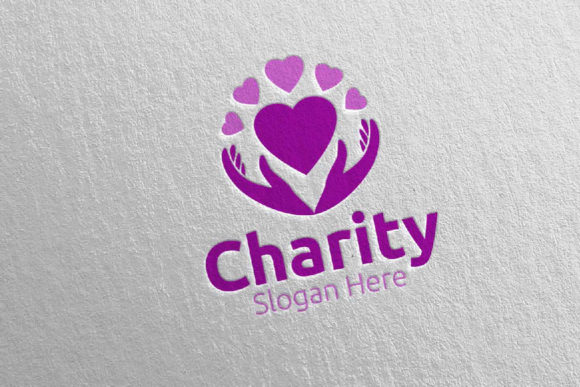 Charity Hand Love Logo Design 2: A Versatile Identity for Your Giving Mission