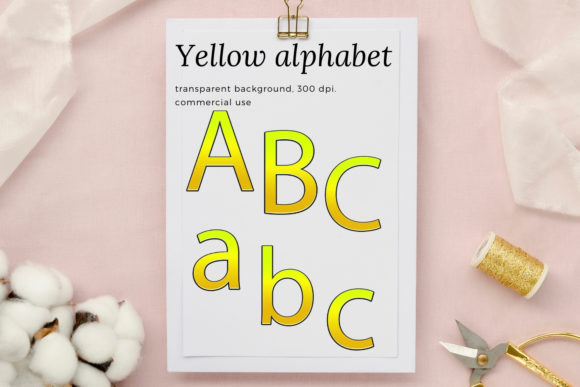 Decorative Yellow Alphabet and Yellow Typo: A Visual Guide for Creative Projects