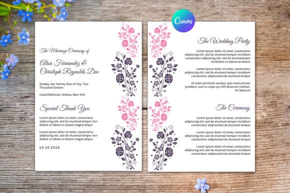 Floral Wedding Fan Program Template: A Practical Guide to Customization and Design