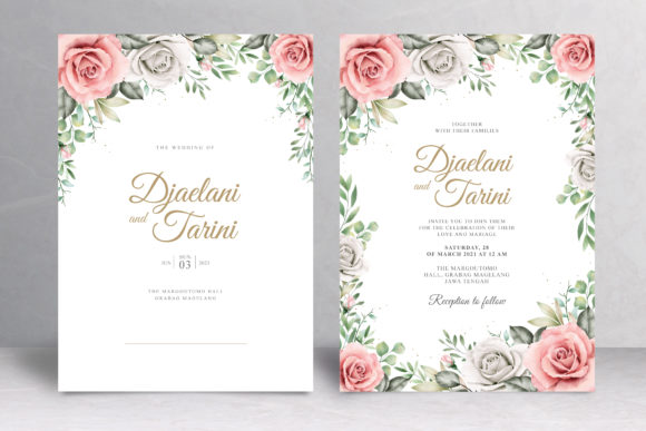 Watercolor Floral Wedding Card Template for Beautiful Invitations